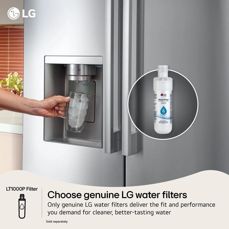 36" LG 24 Cu. Ft. Counter-Depth 3-Door French Door Refrigerator - LF24Z6330S