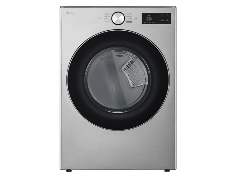 LG 7.4 Cu. Ft. Ultra Large Capacity Smart Front Load Gas Dryer with TurboSteam AI Sensing and Hybrid Electronic Controls with LCD Display - DLGX5801V