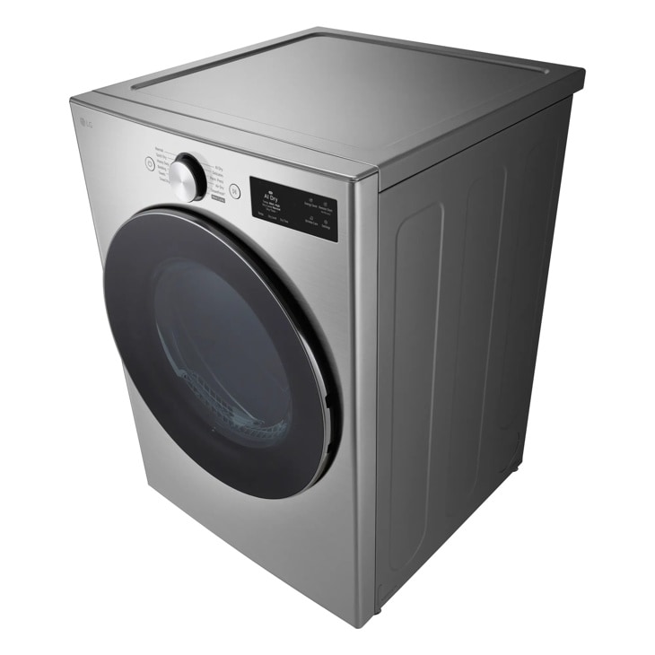 LG 7.4 Cu. Ft. Ultra Large Capacity Smart Front Load Gas Dryer with TurboSteam AI Sensing and Hybrid Electronic Controls with LCD Display - DLGX5801V