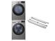 27" LG Front Load Washer and Electric Dryer and Stacking Kit - KSTK4-WM3850HVA-DLEX3850V