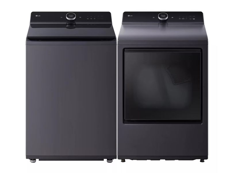 27" LG Top Load Washer and Large Capacity Dryer - WT8600CB-DLEX8600BE-OPEN BOX