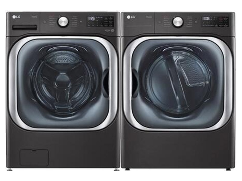 29" LG 6.0 Cu. Ft. Smart Wi-fi Enabled Front Load Washer and 9.0 Cu. Ft. Electric Dryer - WM8900HBA-DLEX8900B-OPEN BOX