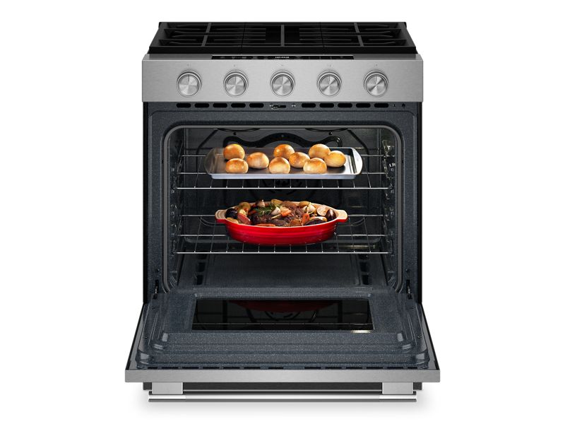 30" KitchenAid 5.0 Cu. Ft. Smart Slide-in Gas Range - KSGS330SPS