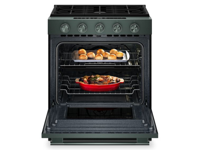 30" KitchenAid 5.0 Cu. Ft. Smart Slide-in Gas Range with Convection Cooking Modes and 2-in-1 Burner - KSGS530SJP