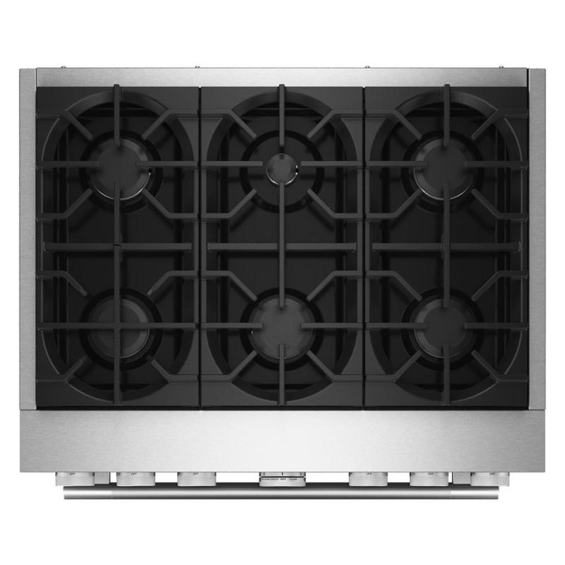 36" Kitchenaid 6 Burner Commercial-Style Dual Fuel Range - KFDS936SWF
