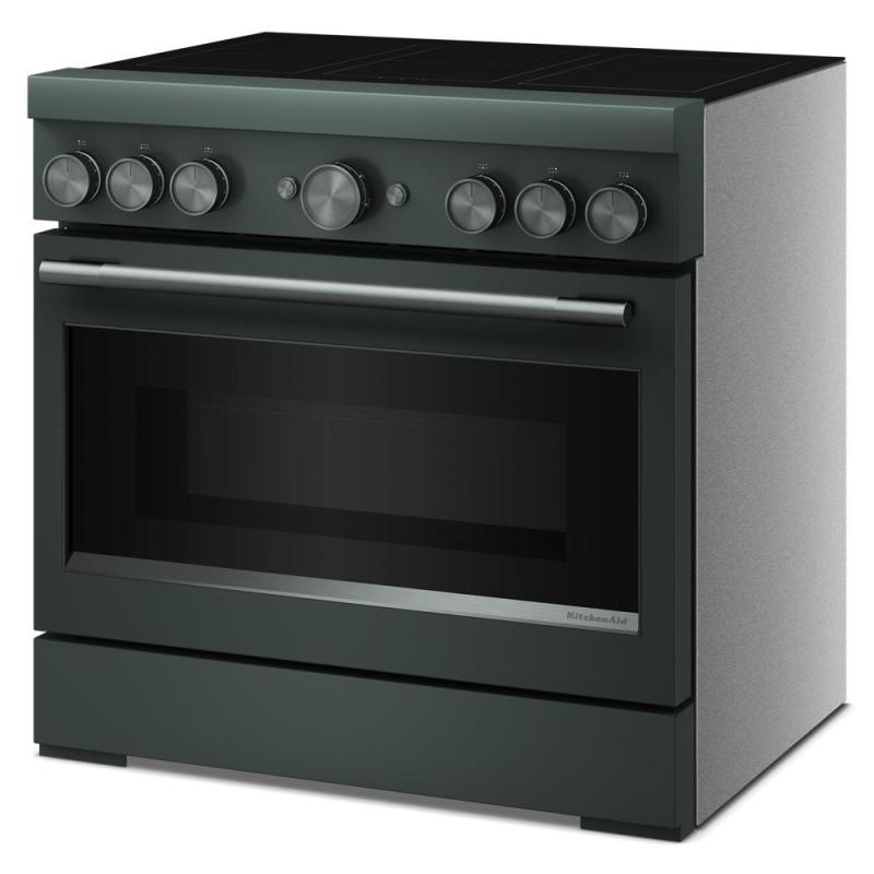 36" KitchenAid 6-Element Induction Freestanding Commercial-Style Range - KFIS936SJP