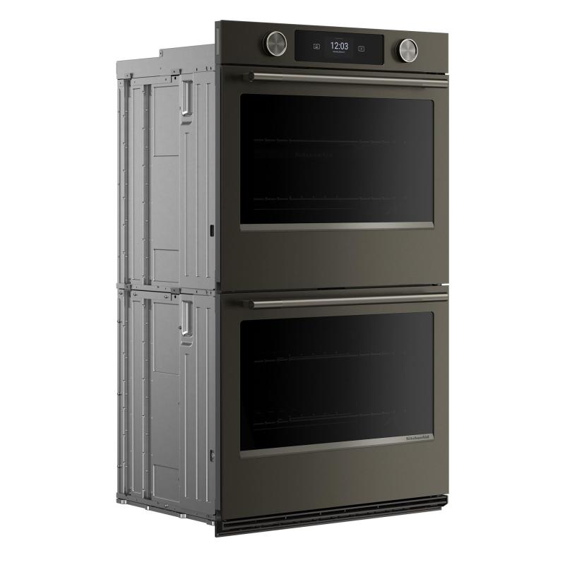 30" KitchenAid Smart Electric Double Wall Oven with Assisted Cooking Modes - KOED730SBE