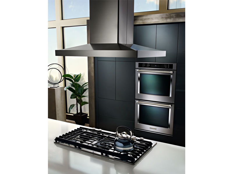 36" KitchenAid Island-Mount 3-Speed Canopy Hood - KVIB606DSS