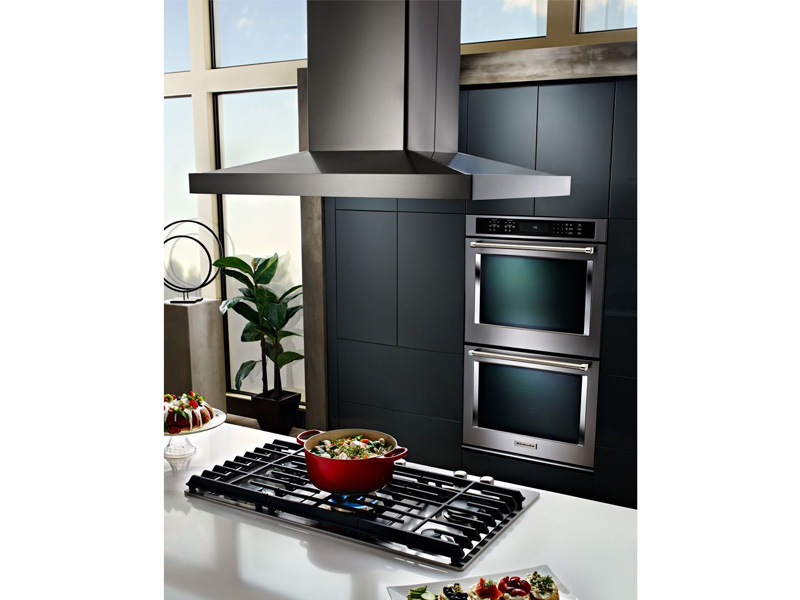36" KitchenAid Island-Mount 3-Speed Canopy Hood - KVIB606DSS