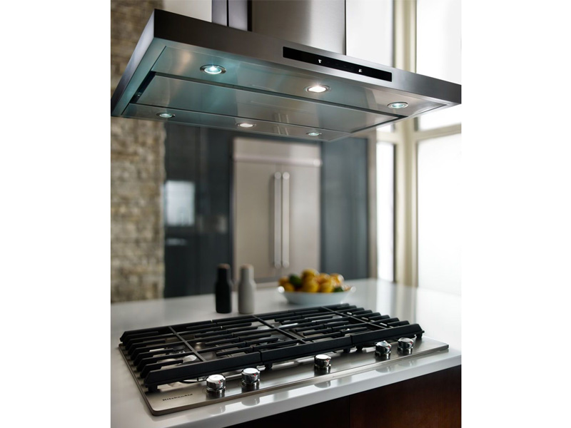 36" KitchenAid Island-Mount 3-Speed Canopy Hood - KVIB606DSS