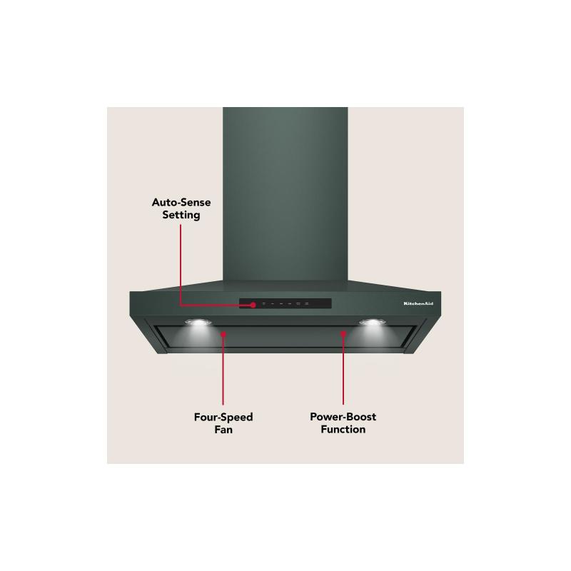 30" KitchenAid Wall-Mount 4-Speed Canopy Hood - KVWC730SJP