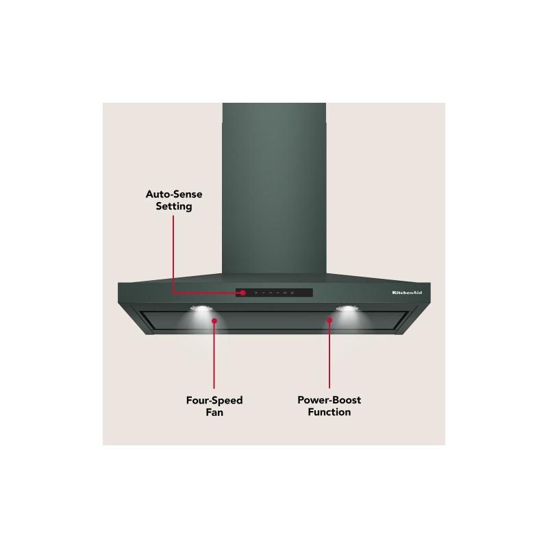 36" KitchenAid Wall-Mount 4-Speed Canopy Hood - KVWC736SJP