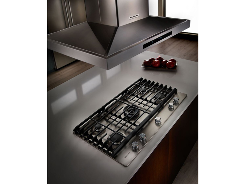 36" KitchenAid 5-Burner Gas Cooktop - KCGS556ESS