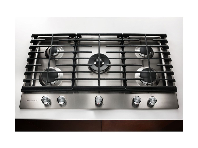 36" KitchenAid 5-Burner Gas Cooktop - KCGS556ESS