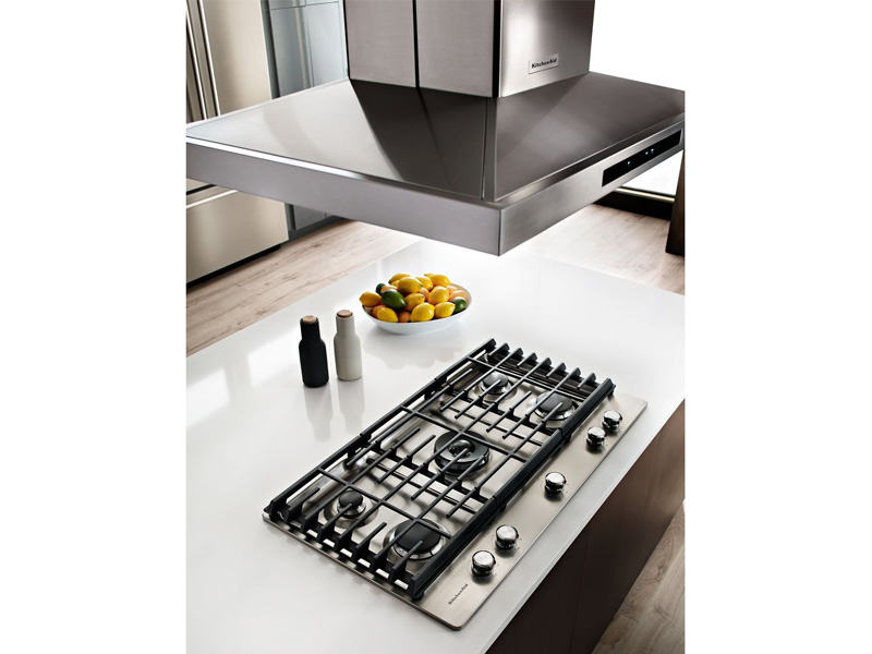 36" KitchenAid 5-Burner Gas Cooktop - KCGS556ESS