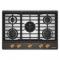 30" KitchenAid Gas-on-Metal Cooktop with an Integrated Wok Grate - KCGK530SBE