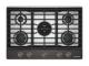 30" KitchenAid Gas-on-Metal Cooktop with an Integrated Wok Grate - KCGK730SBE