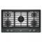 36" Kitchenaid Gas-on-Metal Cooktop with an Integrated Wok Grate - KCGK736SJP