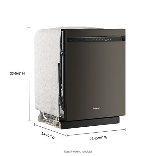 24" KitchenAid 44 dBA Third Rack Dishwasher with ProDry System - KDFS424SBE