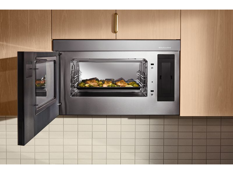 30" KitchenAid 1.1 Cu. Ft. 900 Watt Multifunction Flush Over-The-Range Microwave with Infrared Sensor Modes - YKMMF730PPS