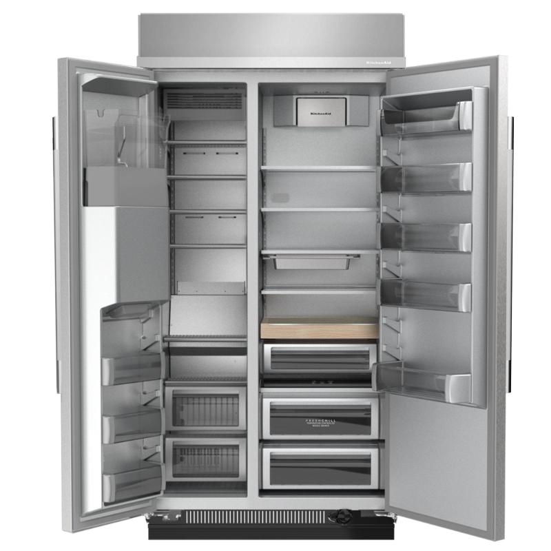 42" Kitchenaid 25.1 Cu. Ft. Built-In Side-by-Side Refrigerator - KBSD742SPS