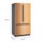 36" KitchenAid 22 Cu. Ft. Panel-Ready Counter-Depth French Door Refrigerator - KRFC136TPA