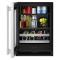 24" KitchenAid Beverage Center with Glass Door and Metal-Front Racks - KUBL524SSB