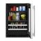 24" KitchenAid Beverage Center with Glass Door and Metal-Front Racks - KUBR524SSB