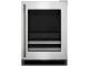 24" KitchenAid Beverage Center with Glass Door and Metal-Front Racks - KUBR524SSB