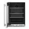 24" KitchenAid Undercounter Refrigerator with Glass Door and Shelves with Metallic Accents - KURL524SPS