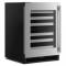 24" KitchenAid Undercounter Wine Cellar with Full-Extension Metal-Front Racks - KUWL324SSB