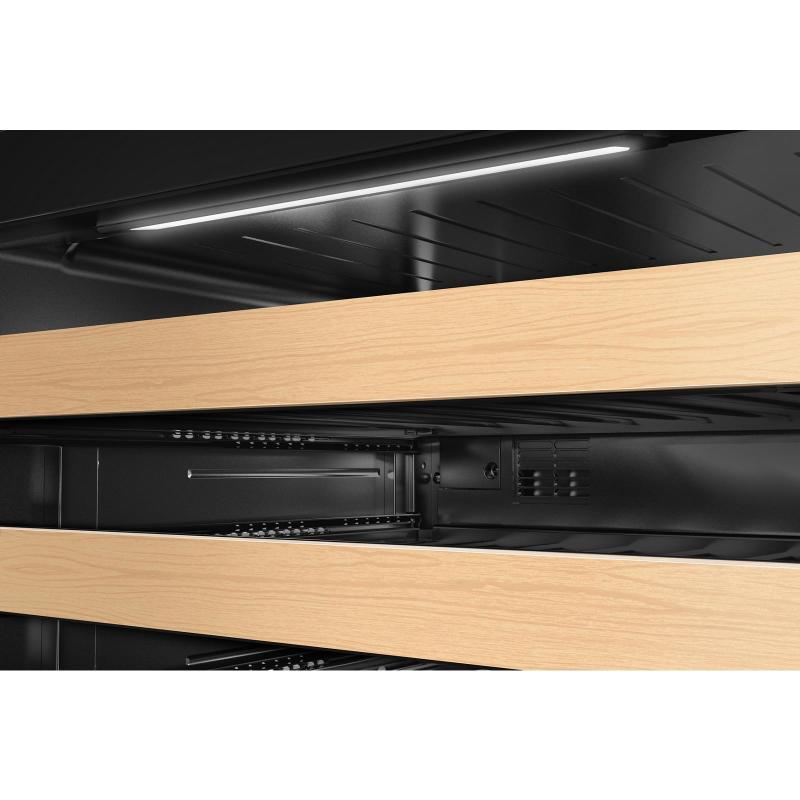 24" KitchenAid Undercounter Wine Cellar with Full-Extension Wood-Front Racks - KUWL524SPS