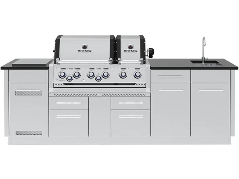 Broil King Outdoor Kitchen with Imperial S 690iE Island Grill - 897844E LP