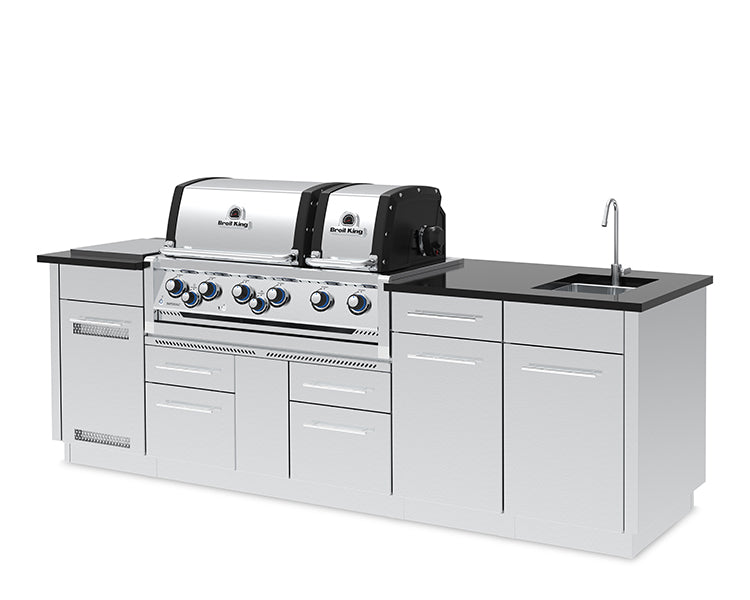Broil King Outdoor Kitchen with Imperial S 690iE Island Grill - 897844E LP