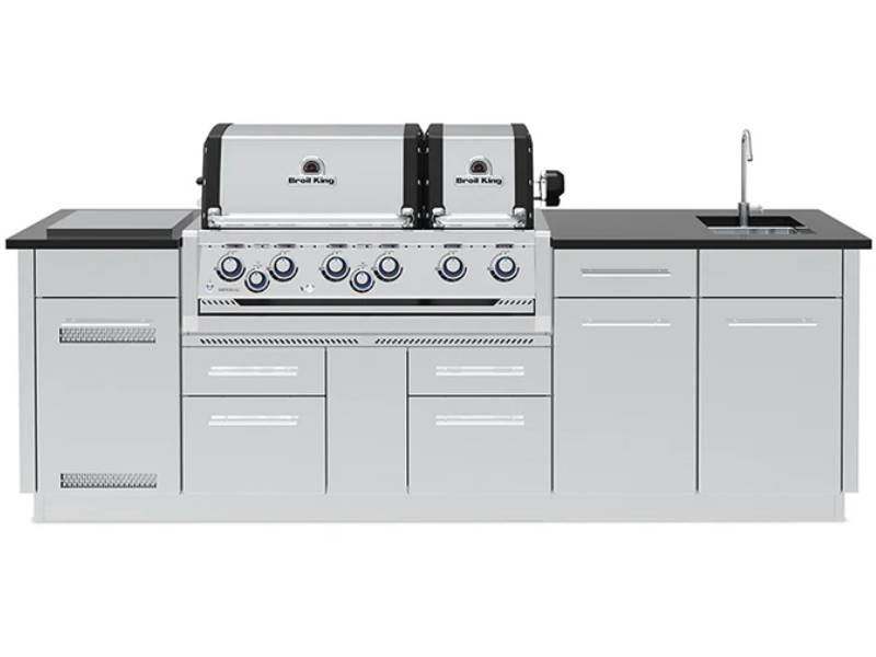 Broil King Outdoor Kitchen with Imperial S 690iE Island Grill - 897847E NG