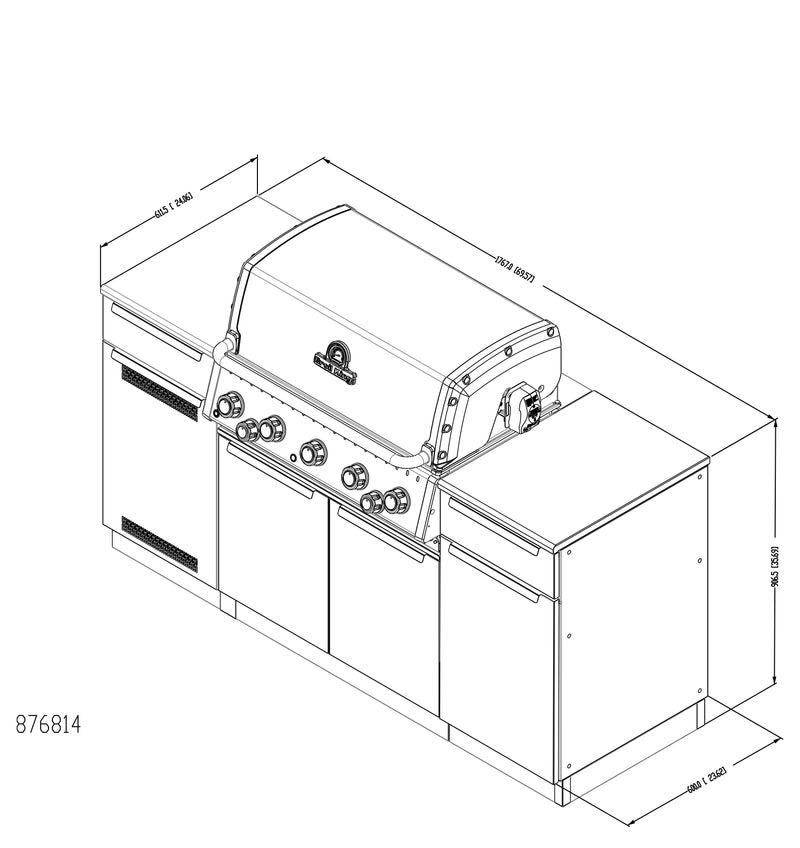 Broil King Baron 520i Shadow Liquid Propane Grill - 876814 LP
