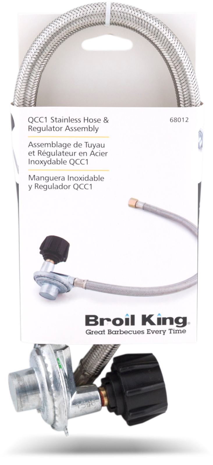 Broil King Braided Stainless QCC1 Hose And Regulator - 68012