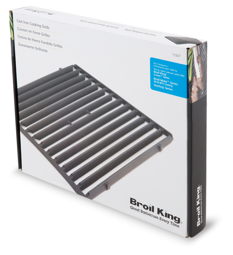 Broil King 2-Pc Rectangle Porcelain Coated Cast Iron Cooking Grid - 11227