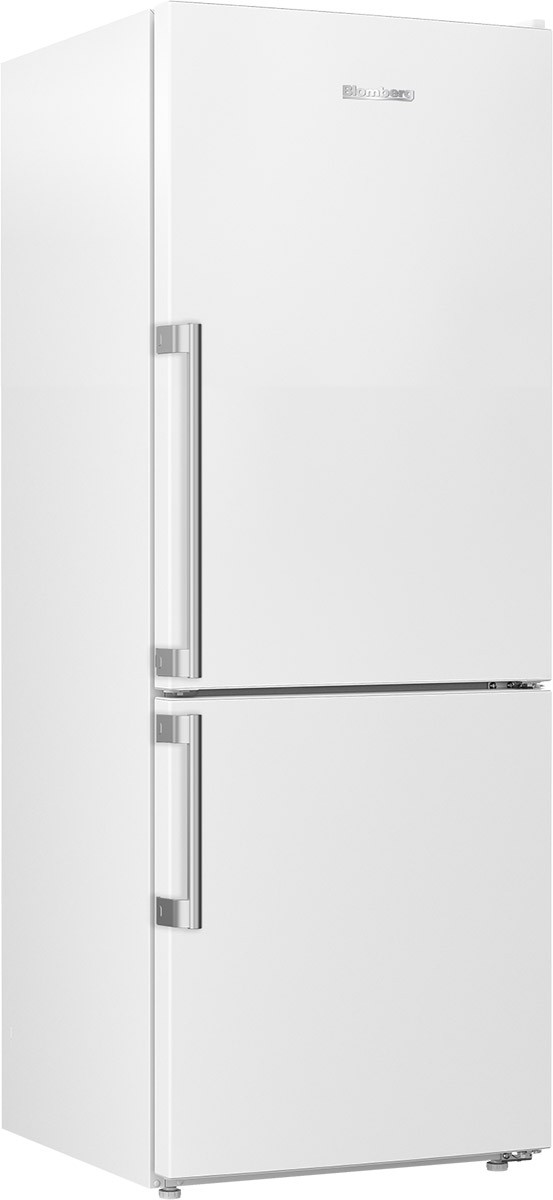 24" Blomberg 11.43 cu. ft. Capacity Bottom Freezer Refrigerator in White - BRFB1045WH