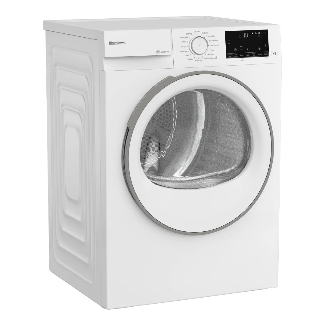 24" Blomberg 2.3 Cu. Ft. Compact Front Load Washer and 3.7 Cu. Ft. Vented Dryer - BLWM242300SWG-BLDV243700SEWG
