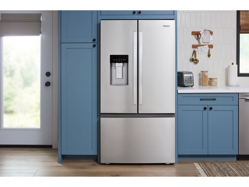 36" Whirlpool 23.4 Cu. Ft. True Counter Depth 3-Door French Door Refrigerator - WRFC5036RW