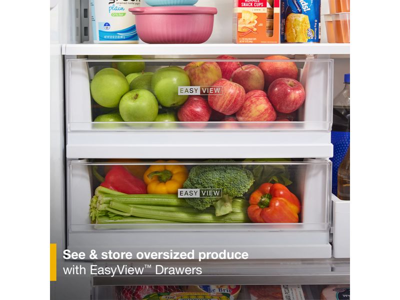 36" Whirlpool 23.4 Cu. Ft. True Counter Depth 3-Door French Door Refrigerator - WRFC5036RZ