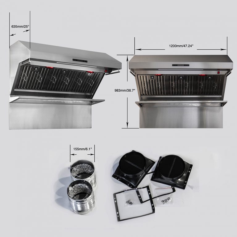 48" Forno Alta Qualita Range Hood With Red Light Warmers - FRHWM5029-48