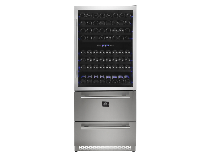 30" Forno Capraia Triple Zone Wine Cooler - FWCDR6661-30S