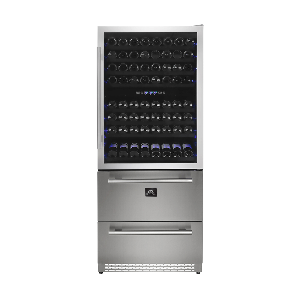 30" Forno Capraia Triple Zone Wine Cooler - FWCDR6661-30S