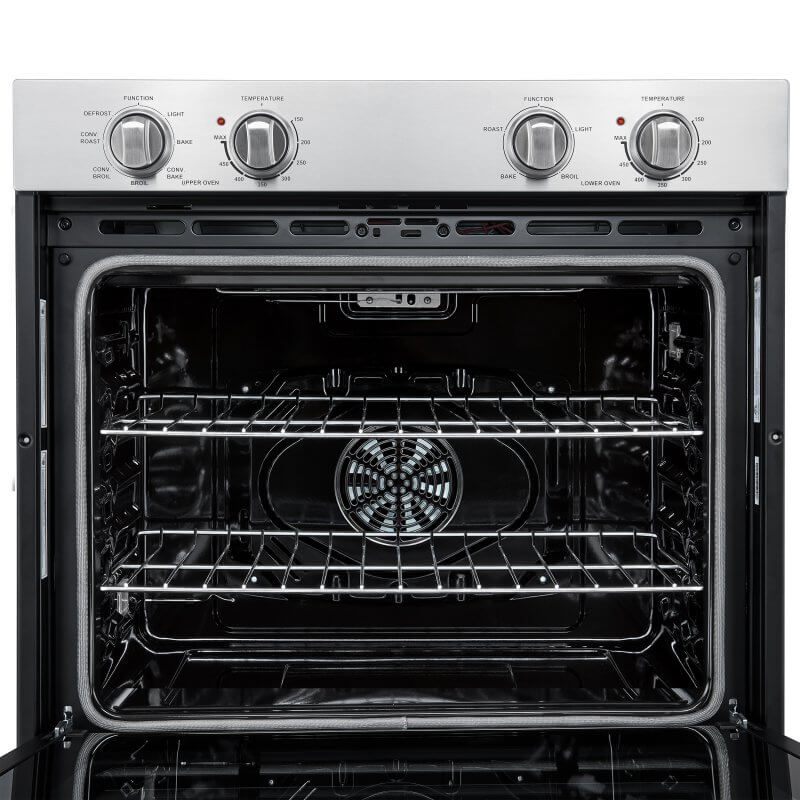 30" Forno Vomero Double Wall Oven with 10 Cu. Ft. 7100 Watts Convection Oven with Mechanical Control in Stainless-Steel - FBOEL1324-30