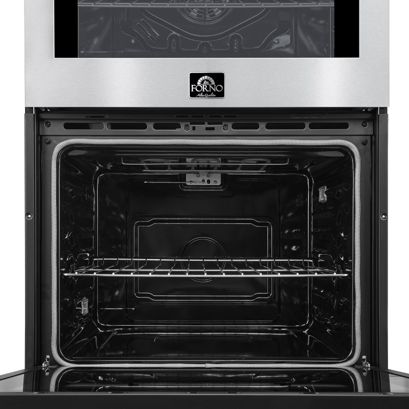 30" Forno Vomero Double Wall Oven with 10 Cu. Ft. 7100 Watts Convection Oven with Mechanical Control in Stainless-Steel - FBOEL1324-30