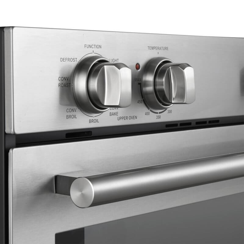 30" Forno Vomero Double Wall Oven with 10 Cu. Ft. 7100 Watts Convection Oven with Mechanical Control in Stainless-Steel - FBOEL1324-30