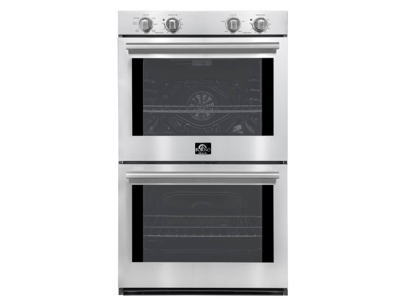 30" Forno Vomero Double Wall Oven with 10 Cu. Ft. 7100 Watts Convection Oven with Mechanical Control in Stainless-Steel - FBOEL1324-30