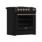 30" Forno Leonardo Espresso Gas Range 5 cu.ft. Convection Oven - FFSGS1116-30BLK